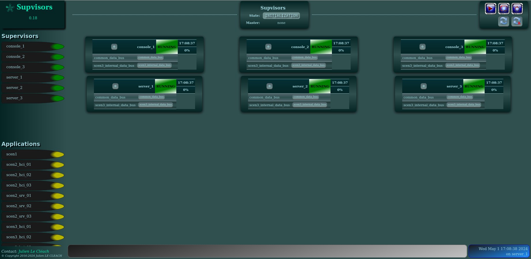 Supvisors Main page with USER sync