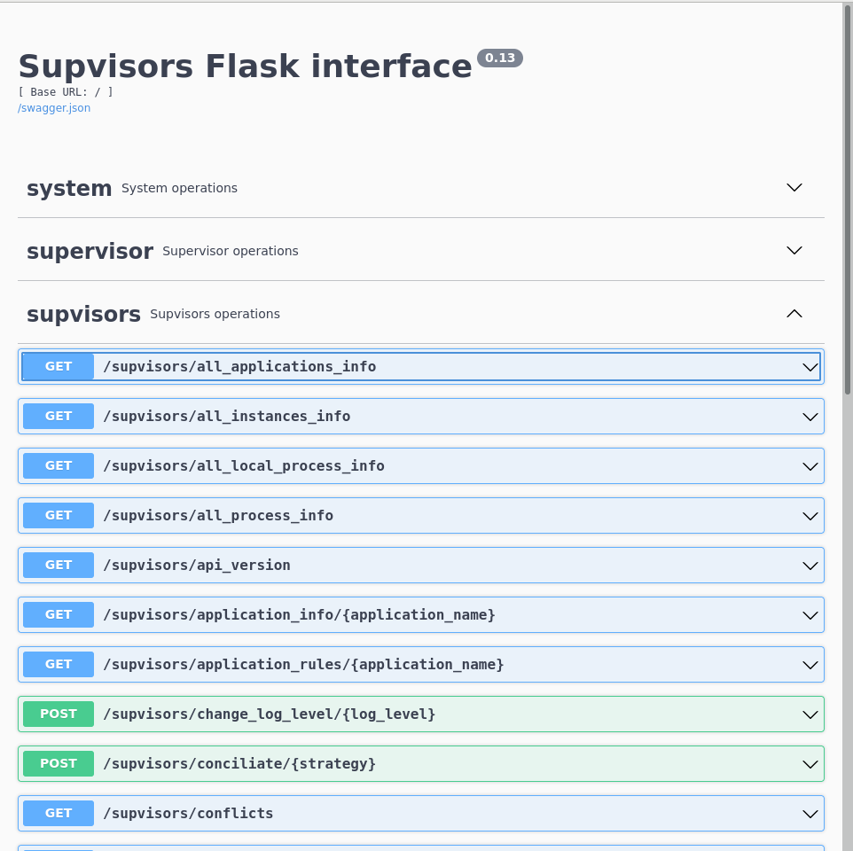 Supvisors Flask interface
